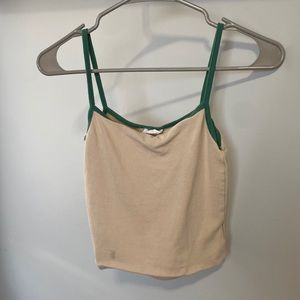 cotton on green and beige tank